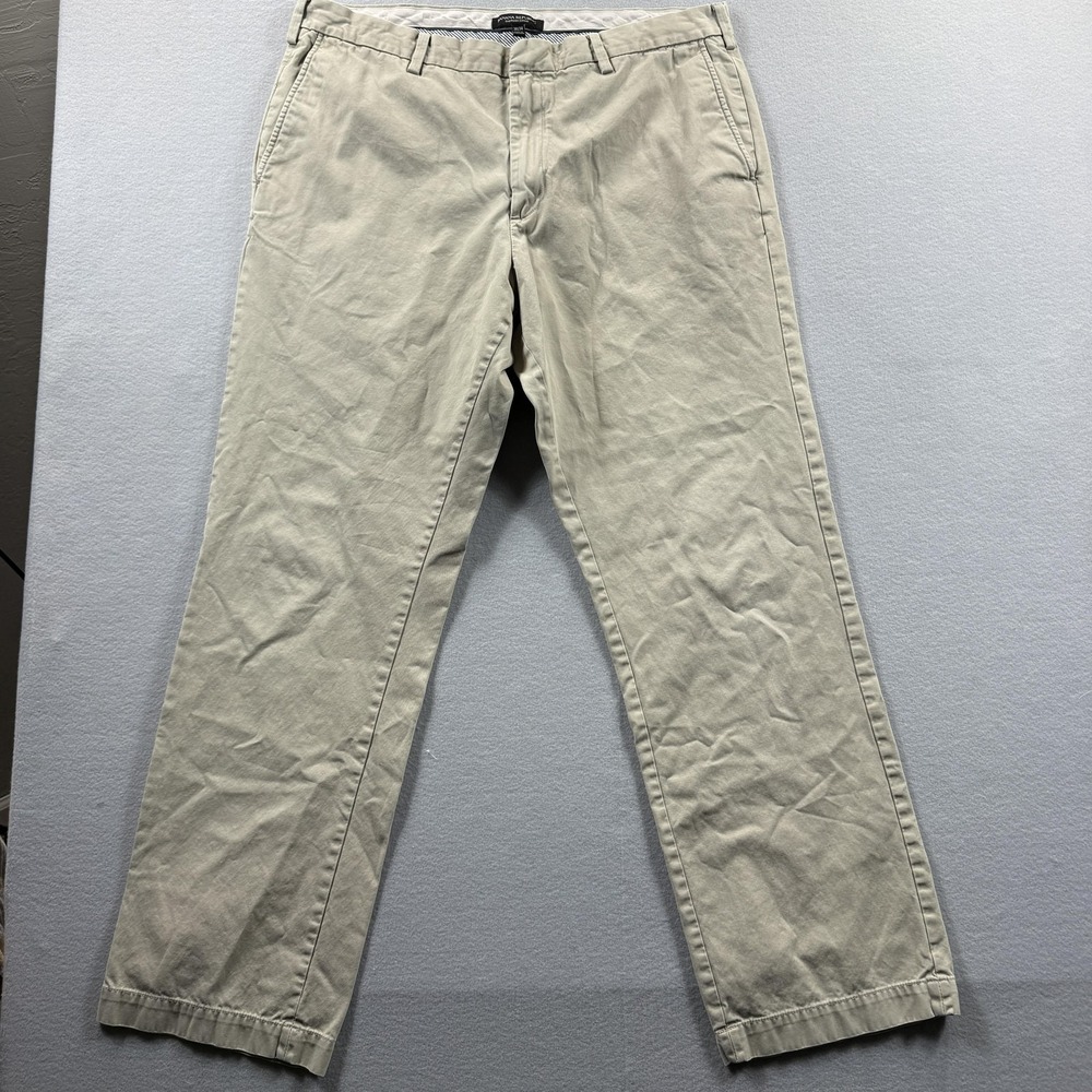 Banana Republic Emerson Chino Pants Mens 38x34 (Fit 36x30) Beige Straight Leg